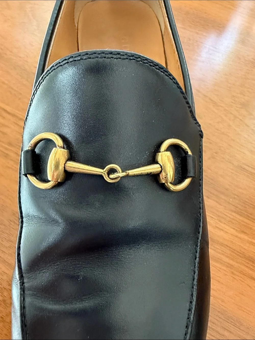 Gucci Black Leather Men’s Horsebit Loafers